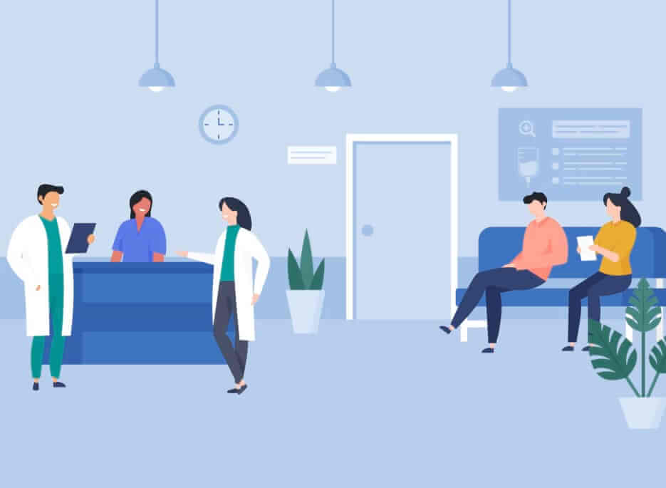 illustrator of doctors, nurses, and patients